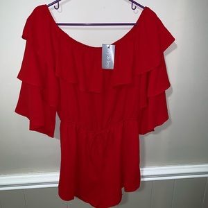 NEW IVY AND LEO RED ROMPER! W TAGS